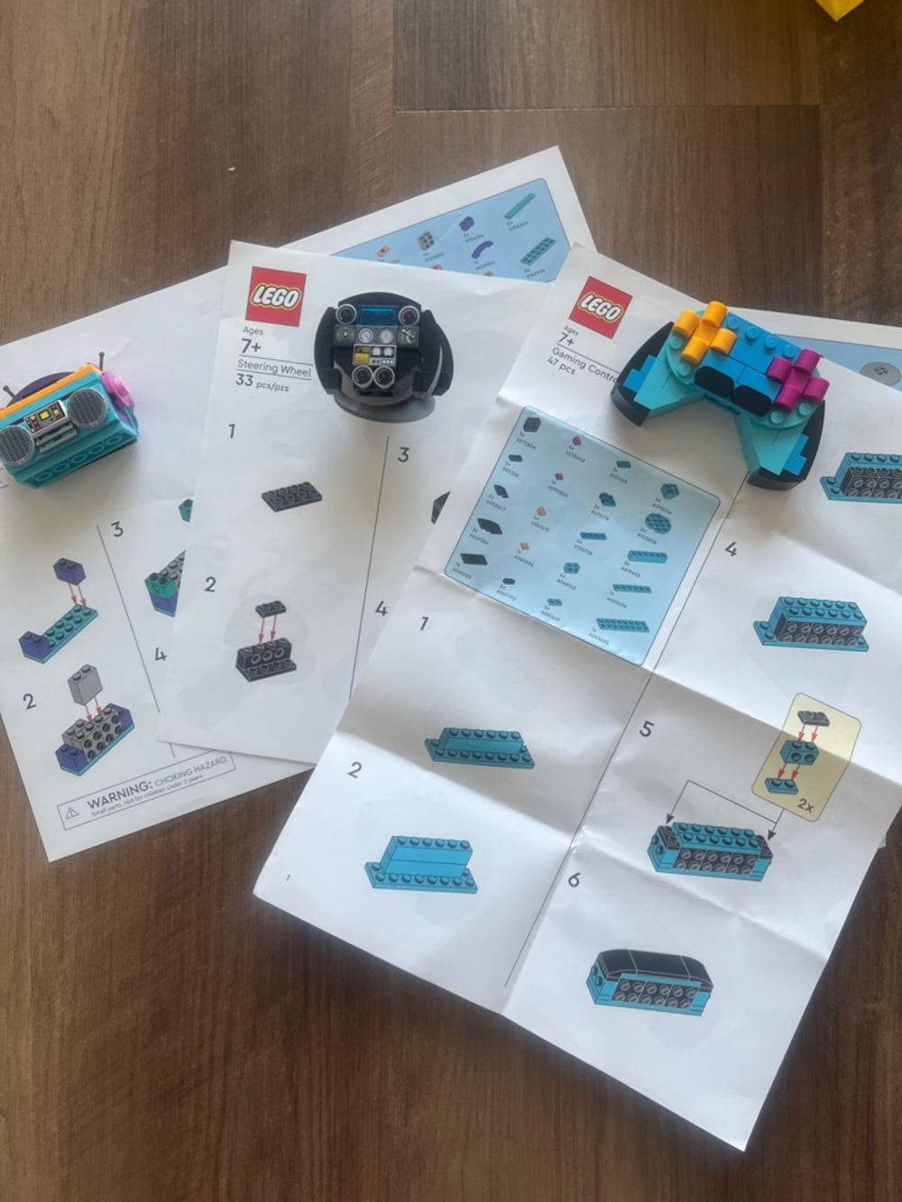 Lego minibuild lot -gaming controller steering wheel Boom box